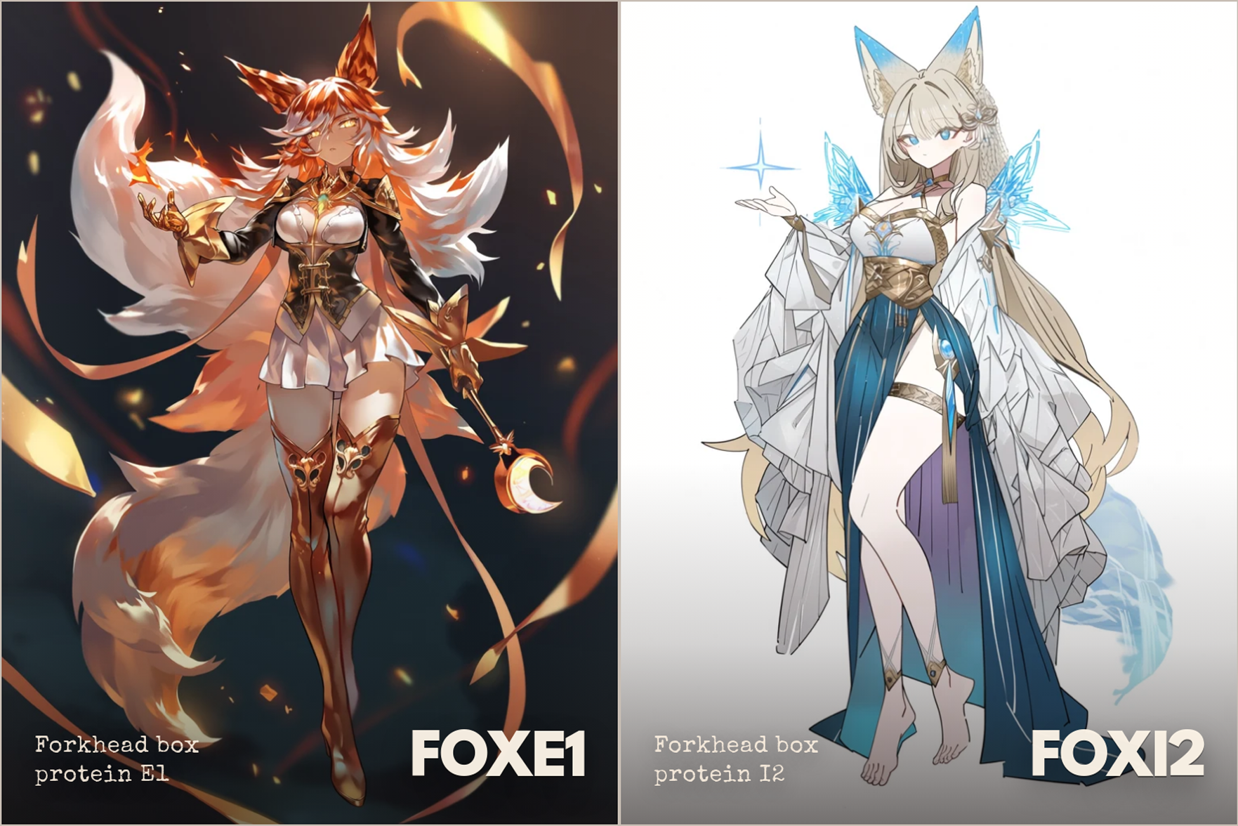 Fox ears and tail for FOX genes